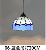 lustre en verre style tiffany rétro pour intérieur méditerranéen