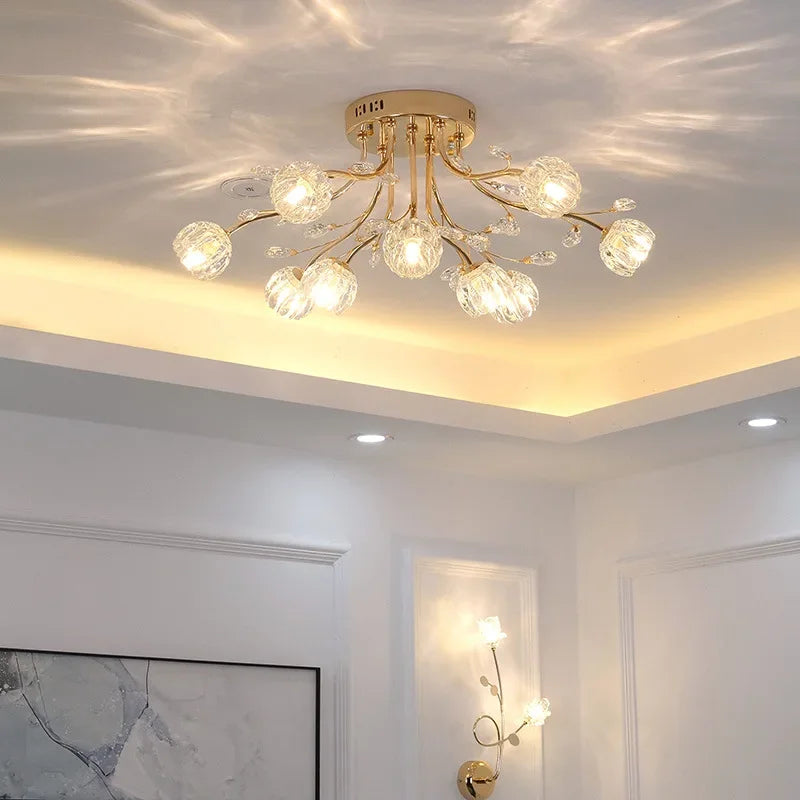 plafonnier moderne en cristal pour un éclairage luxueux