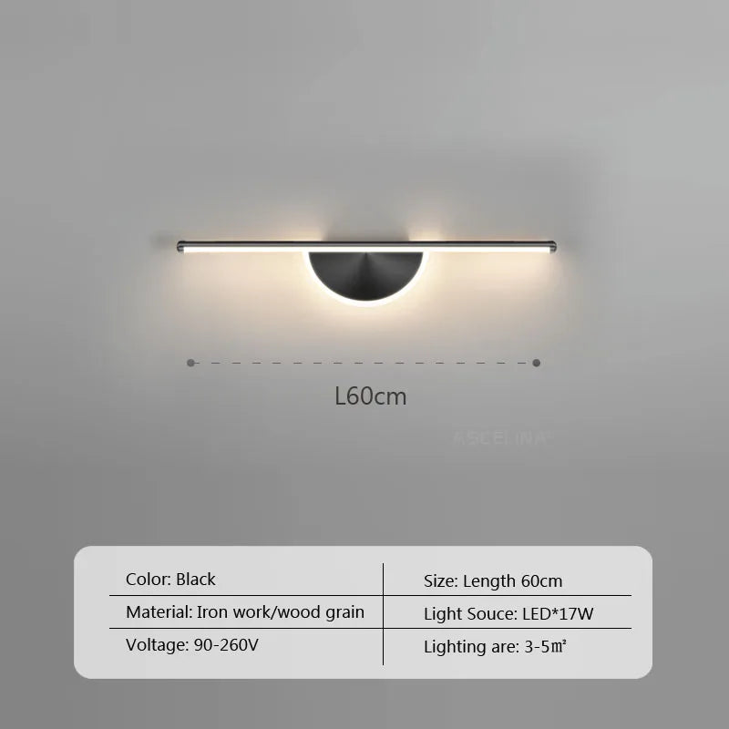 applique murale led moderne grain de bois décoration intérieure