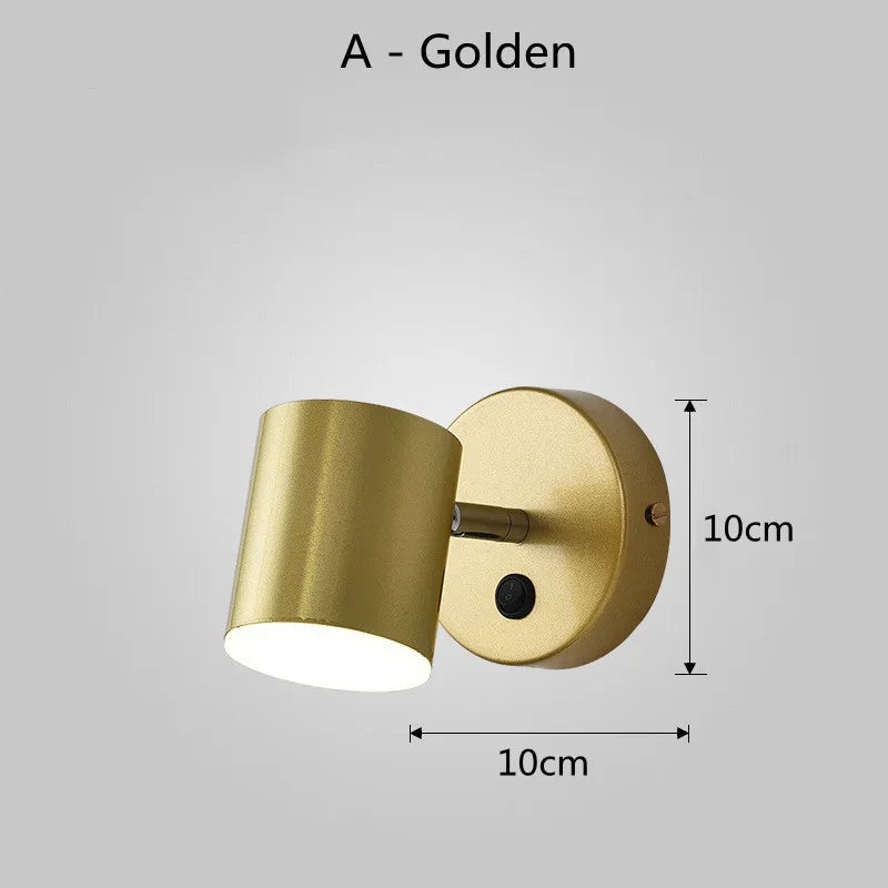 applique murale moderne à led avec interrupteur pour miroir décoratif