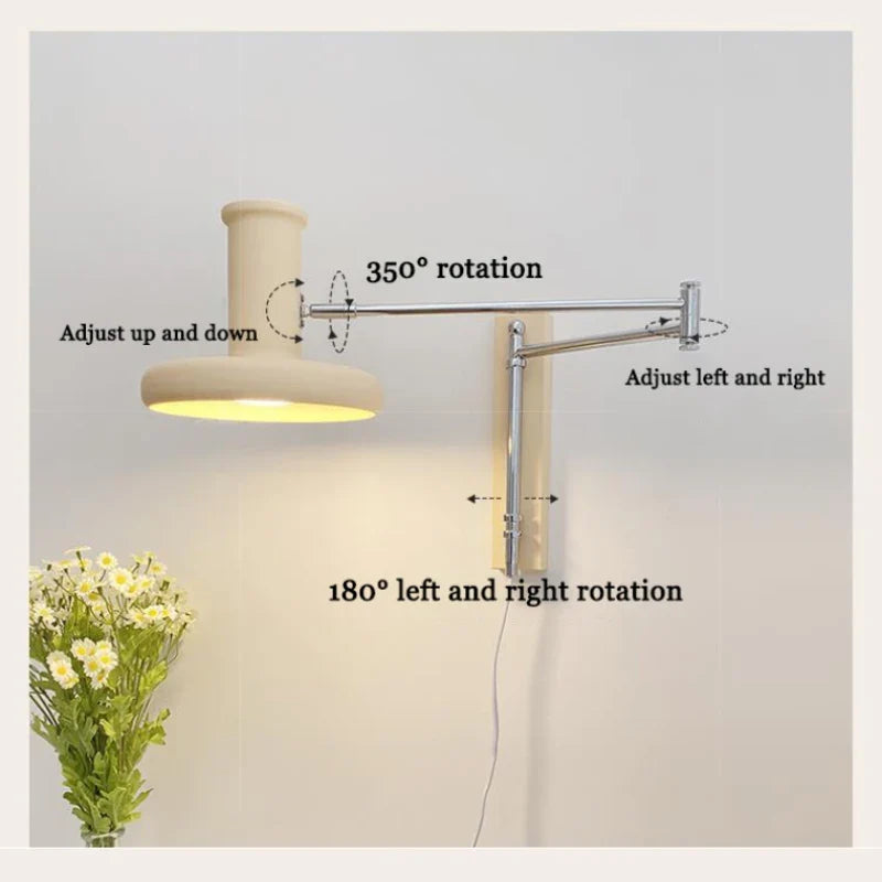 applique murale led créative à bras long pour intérieur