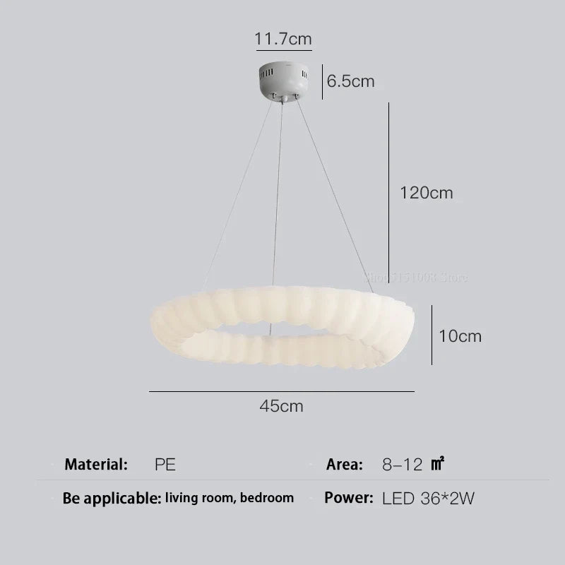 lampe nuage moderne led design anneau nordique éclairage lustre