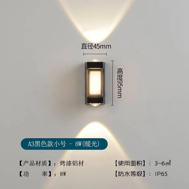 applique murale moderne led extérieure étanche pour jardin et couloir