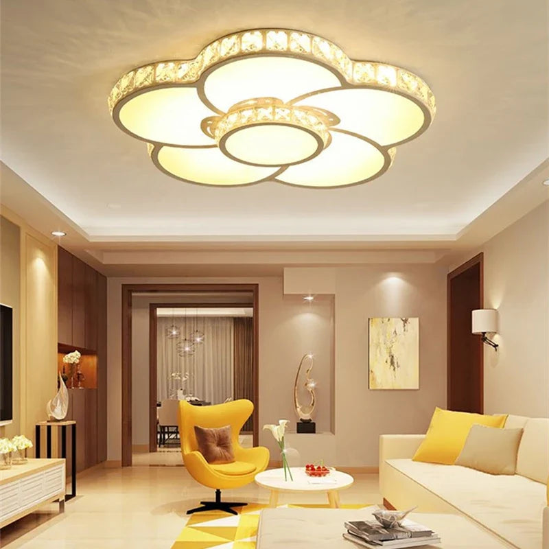 plafonnier led design moderne simple éclairage décoratif fleur chaude romantique