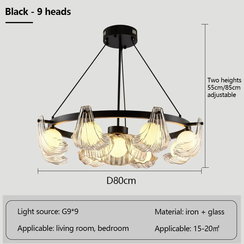 lustre en verre de luxe pour un éclairage créatif à la maison