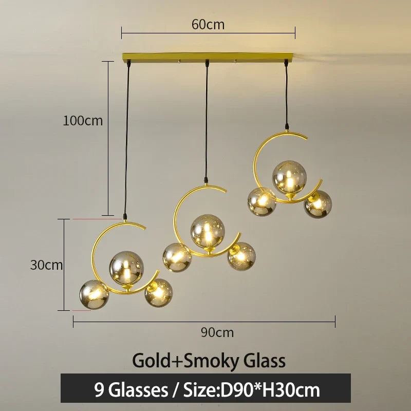 lampe boule en verre nordique décorative et créative