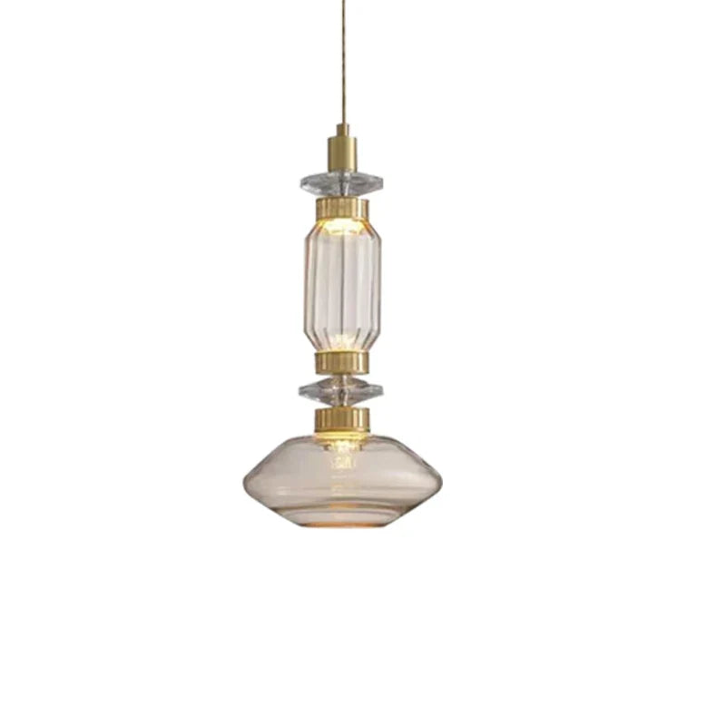 suspension design italienne en verre pour intérieur élégant