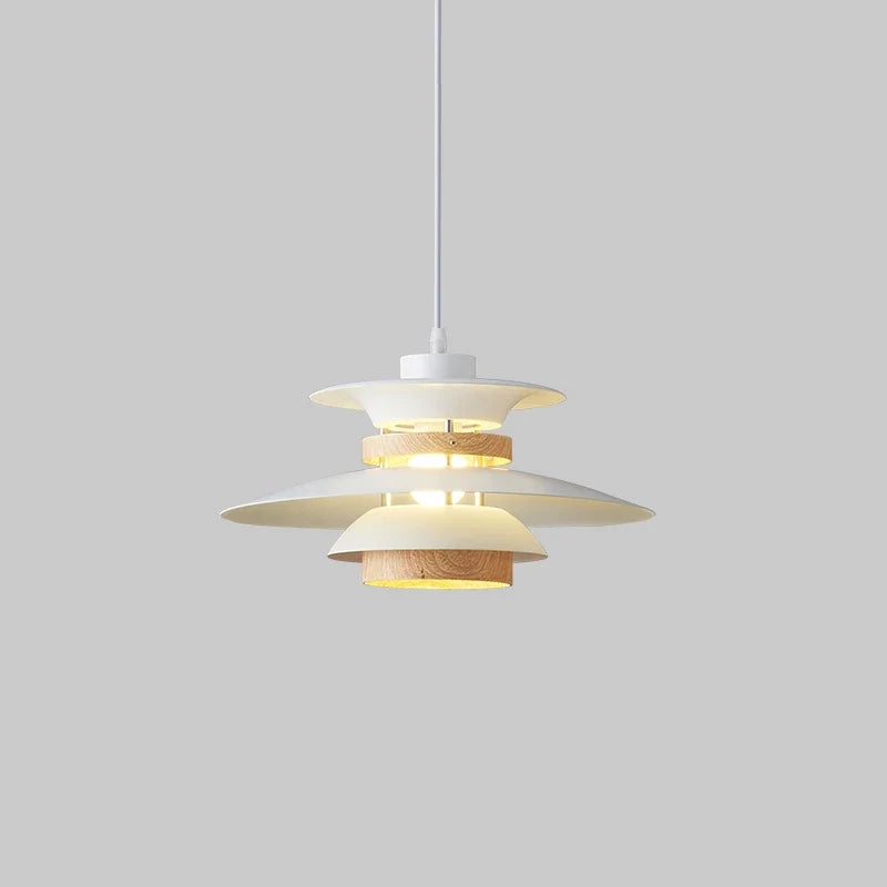 lustre moderne en forme de parapluie avec lumière colorée