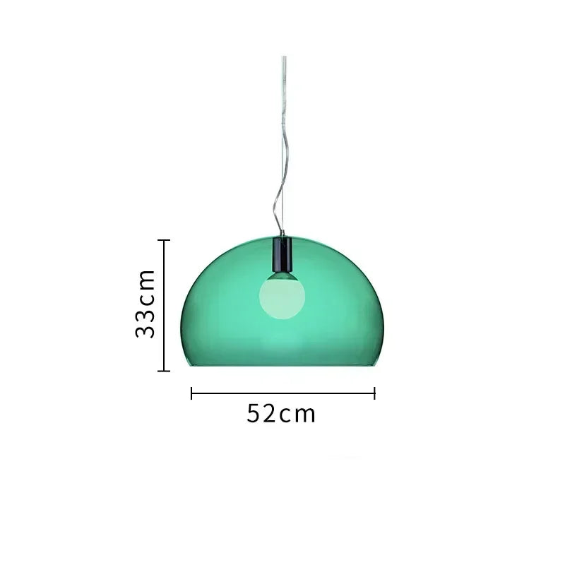 Italian Designer Dome Pendant Lamp Colorful Acrylic Chandelier Ceiling Suspenion Hanging Light with E27 Bulb