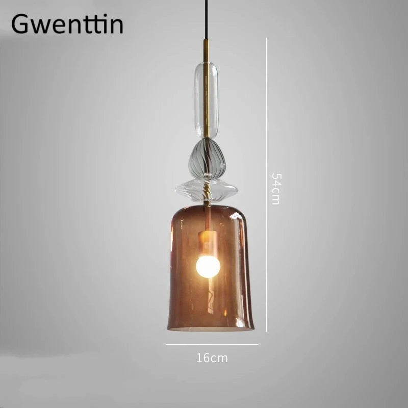 suspension en verre moderne pour décoration intérieure et luminaires