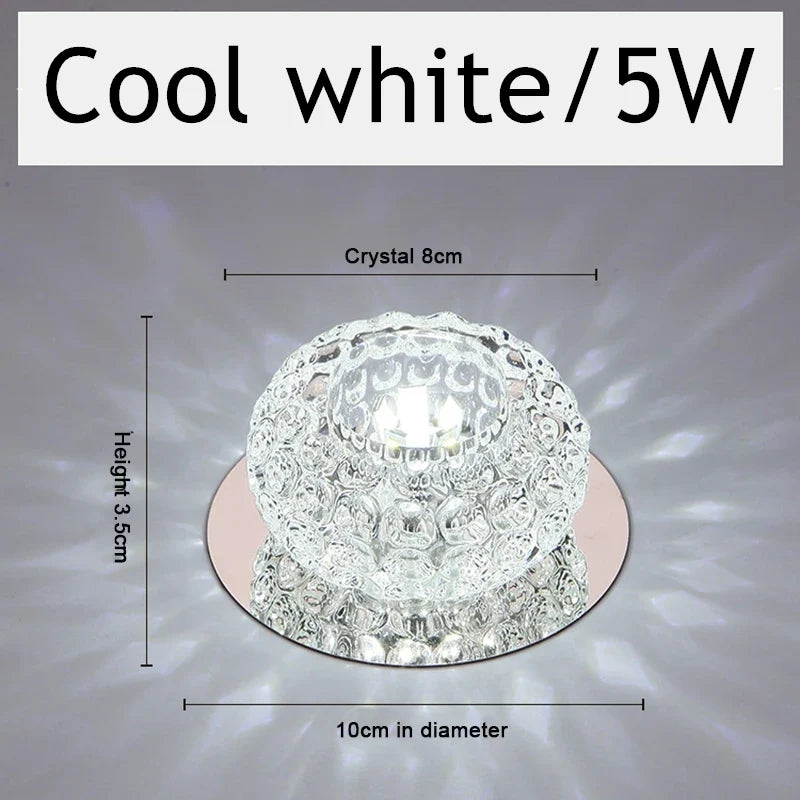 plafonnier en cristal à led pour décoration moderne