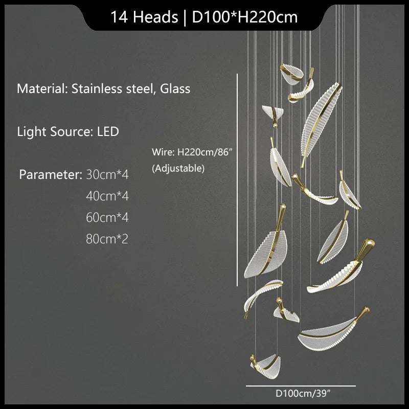 lustre suspendu en verre design pour intérieur élégant