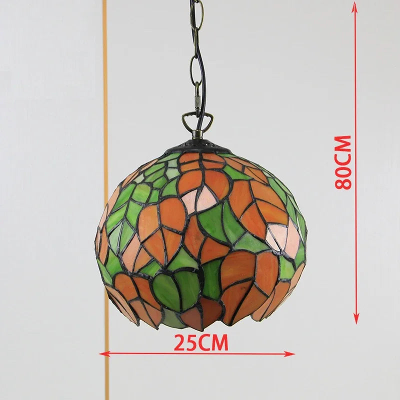 suspension tiffany à feuilles pour décoration intérieure élégante
