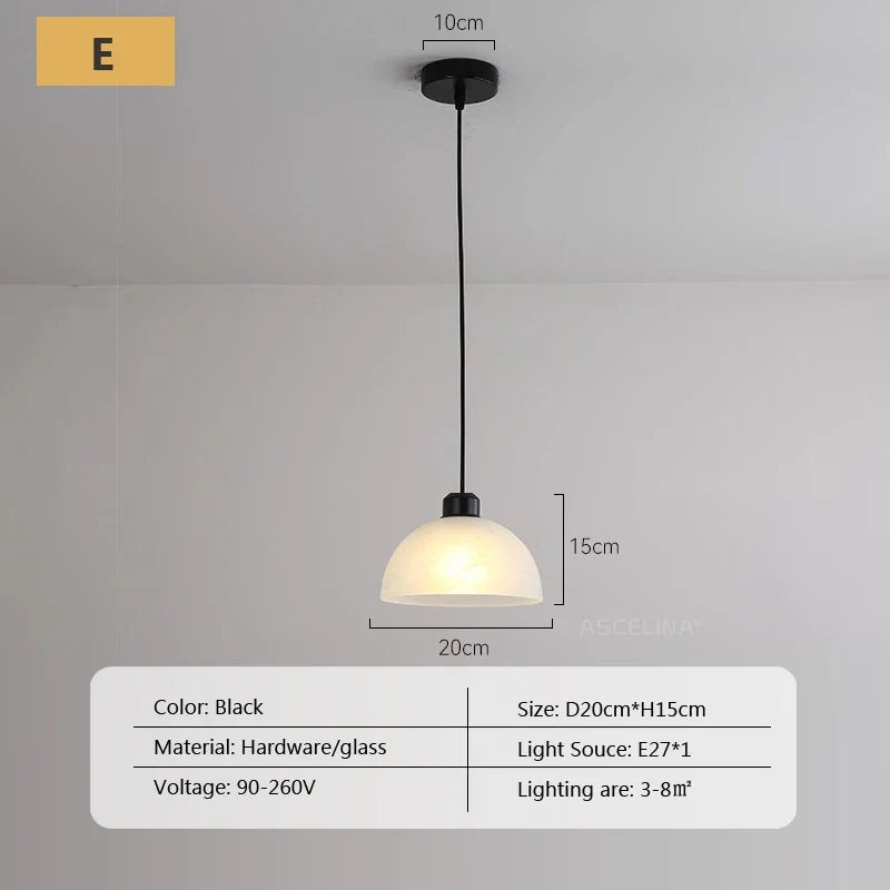 suspension en verre nordique pour décoration intérieure moderne