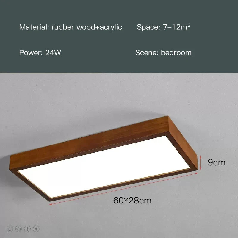 lustre à led moderne pour intérieur design en bois