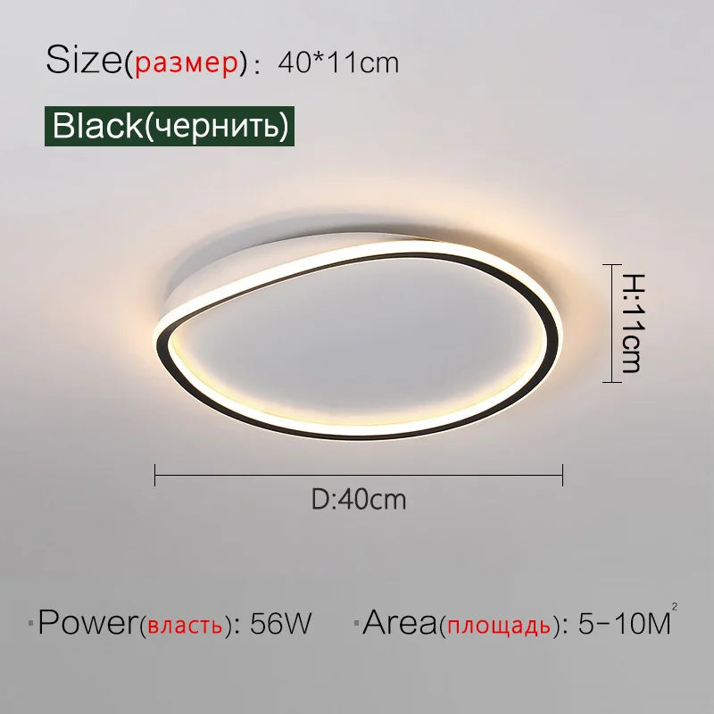 plafonnier minimaliste rond lumineux design créatif moderne