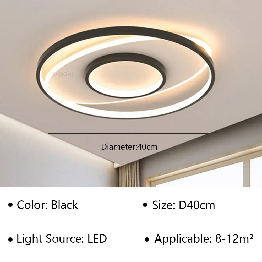 lustre moderne à leds pour décoration intérieure élégante