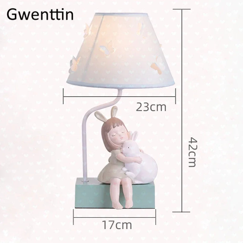 lampe à poser papillon lapin décoration moderne pour chambre