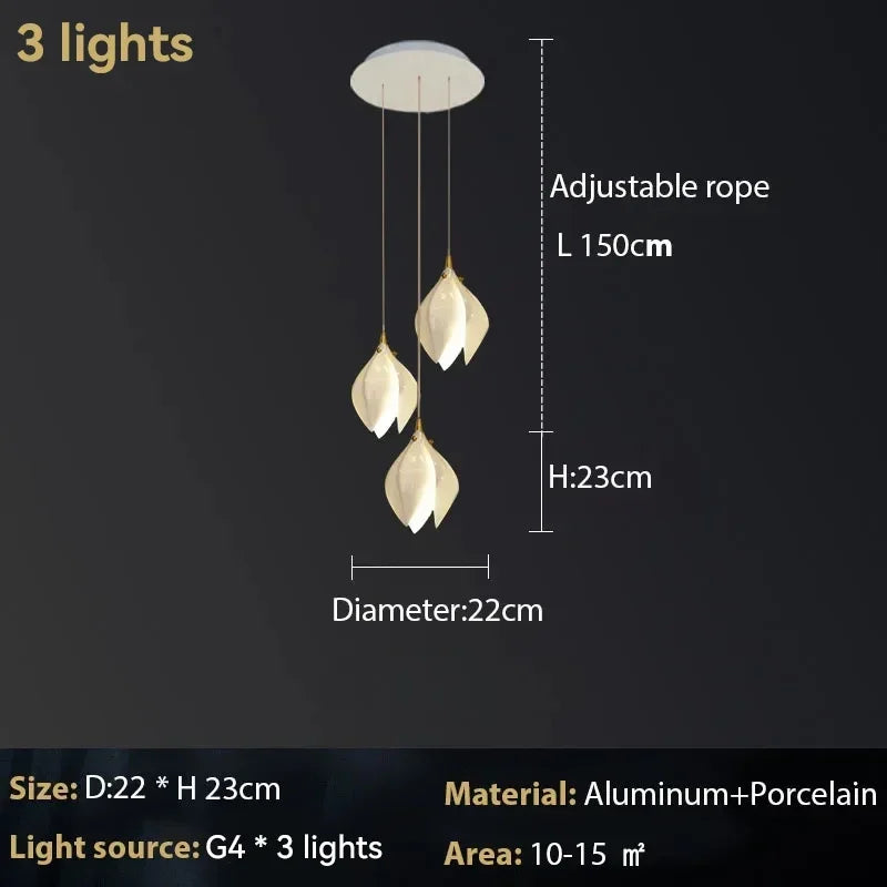 suspension magnolia pour décoration intérieure et éclairage élégant