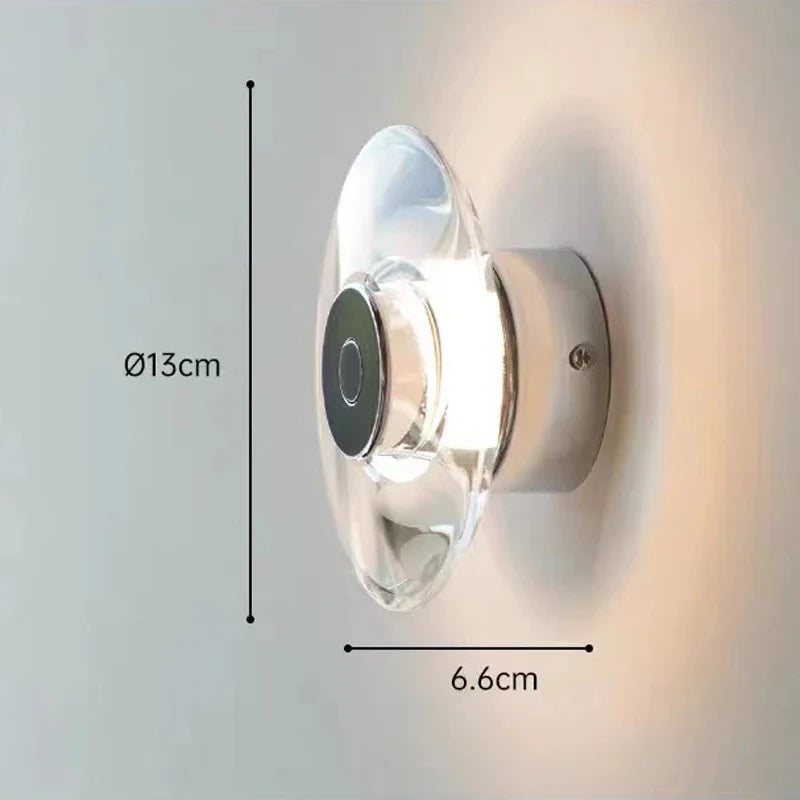 applique murale led en cristal pour décoration intérieure élégante