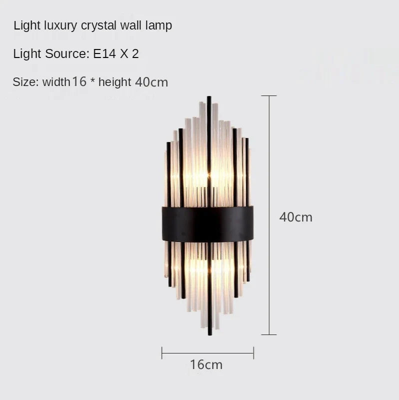 applique murale led en cristal design nordique élégant