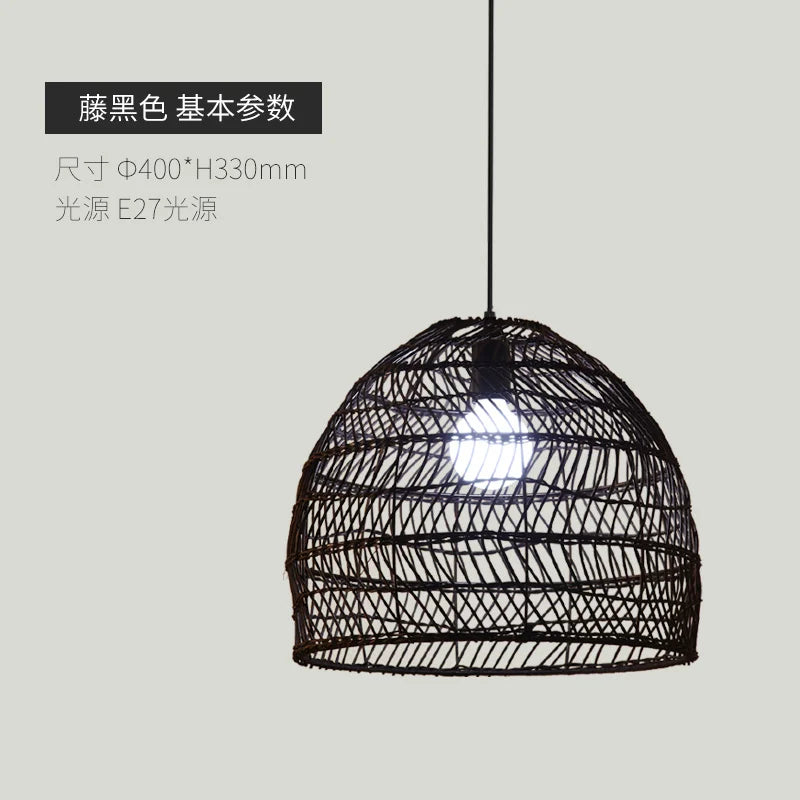 suspension en rotin naturel pour décoration intérieure élégante