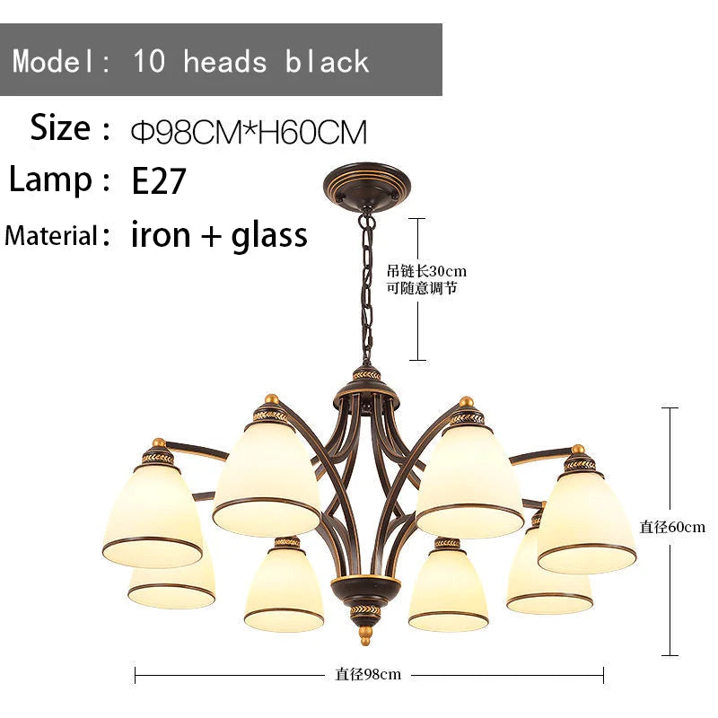 lustre rétro américain pour éclairage intérieur de plafond