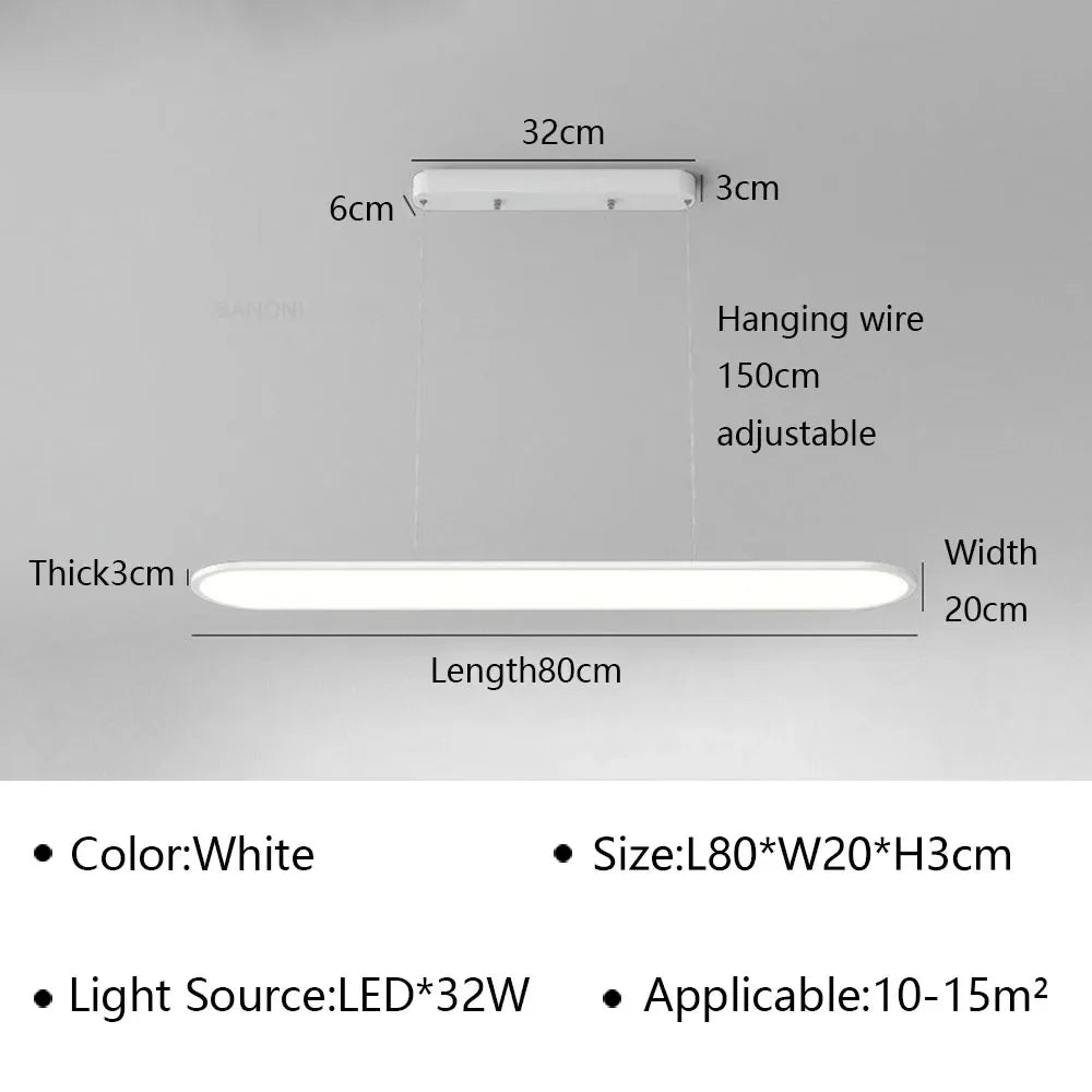suspension led moderne minimaliste en ferronnerie pour bar