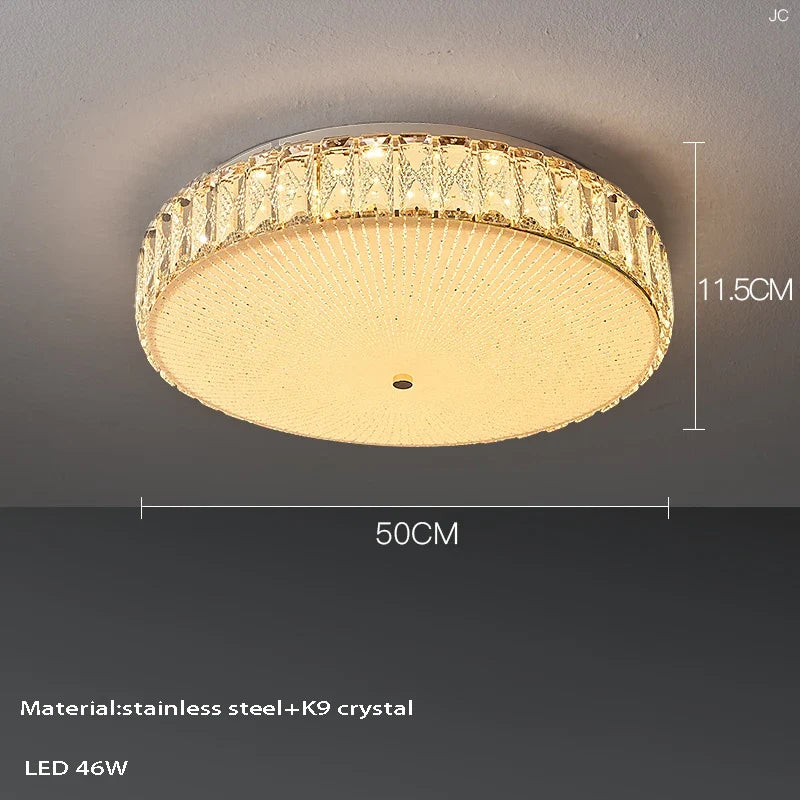 plafonnier led de luxe en cristal design moderne haute qualité 	 lampara