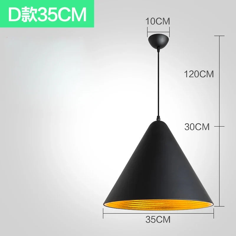 lustre industriel rétro led en fer nordique suspension éclairage