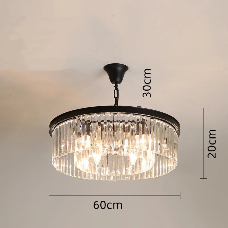 lustre en cristal moderne design pour éclairage élégant