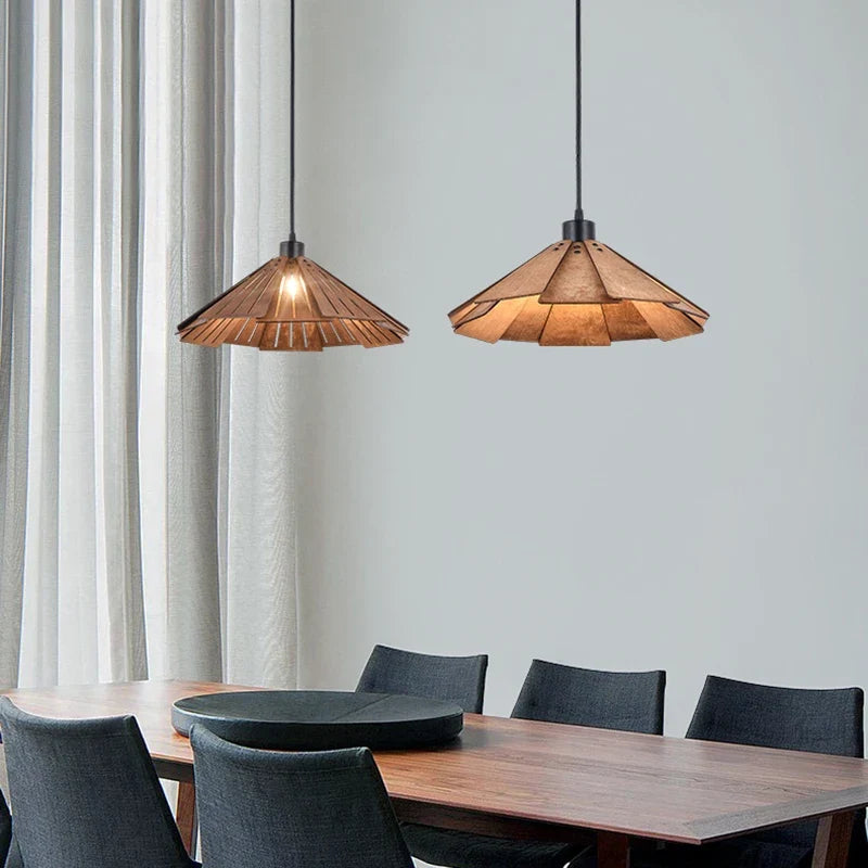 suspension wabi-sabi en bois avec luminaires led bricolage