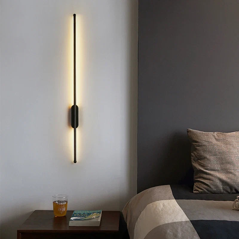 Applique murale LED en or noir