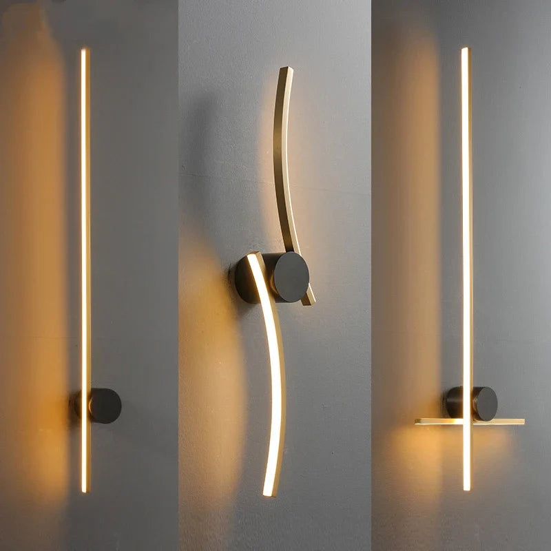 applique murale led moderne en laiton pour éclairage décoratif
