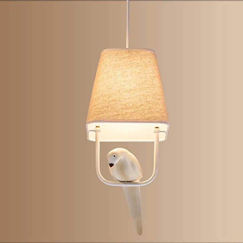 lustre style japonais simple avec suspension oiseau