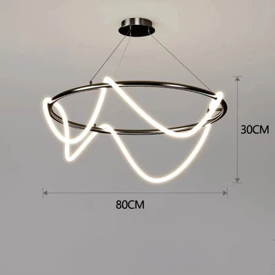 Modern minimalist hose LED restaurant chandelier used for kitchen, bar, hanging, lighting, and decorative lighting fixtures