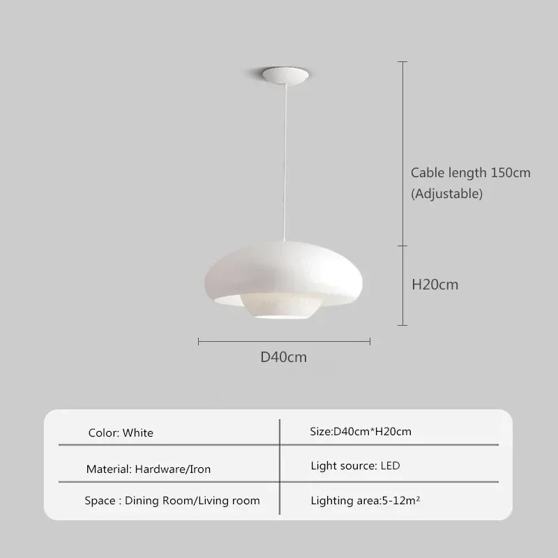 Suspension led nordique simple champignon suspendus
