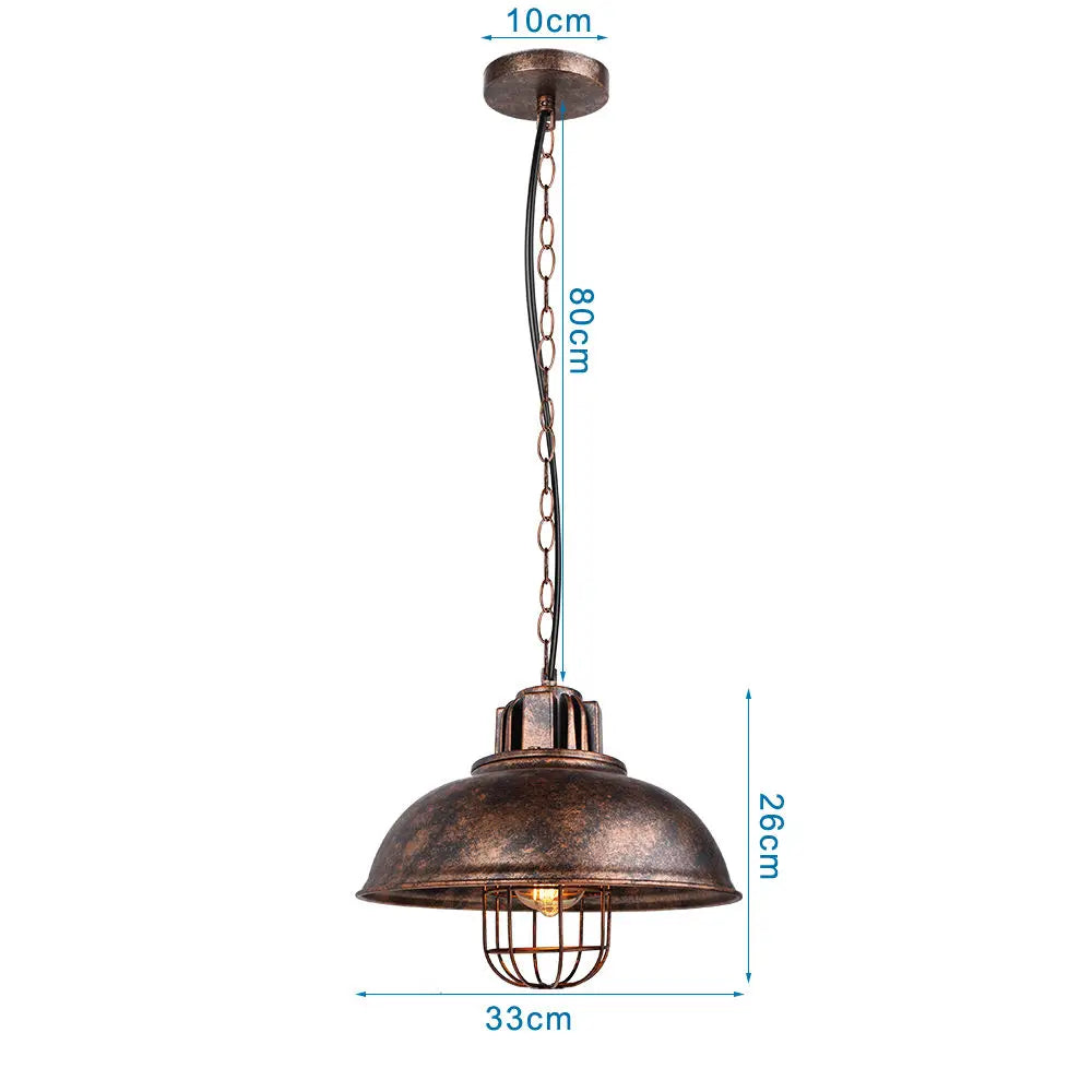 lustre rouille metal plafond maison restaur