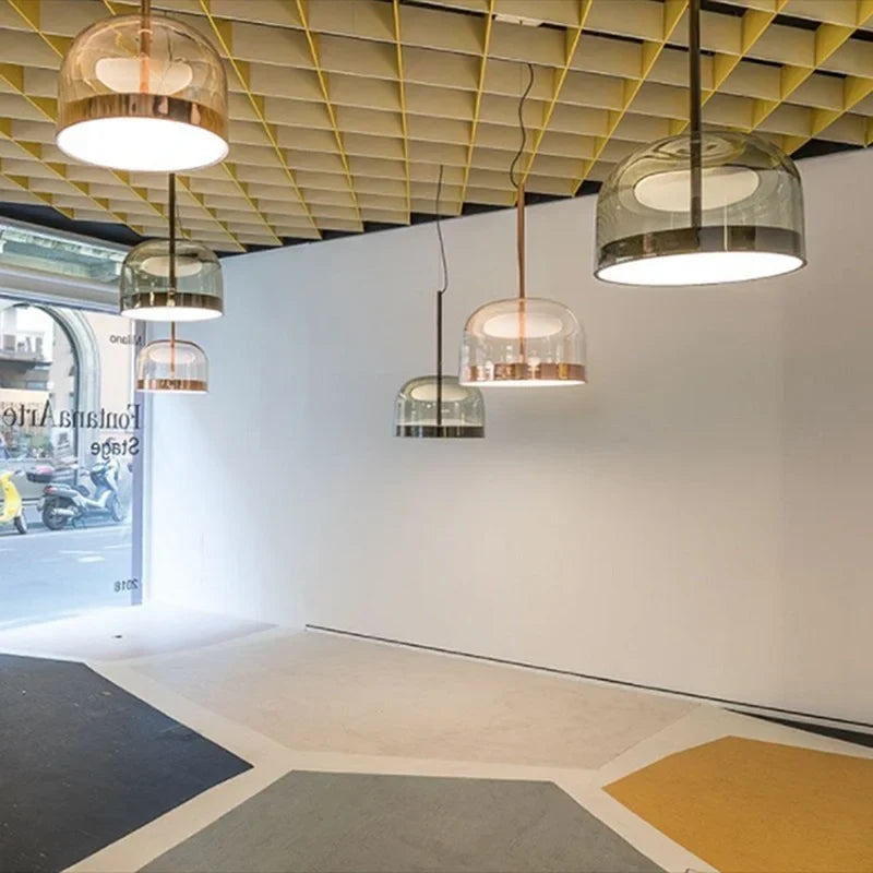 suspension en verre design nordique led moderne
