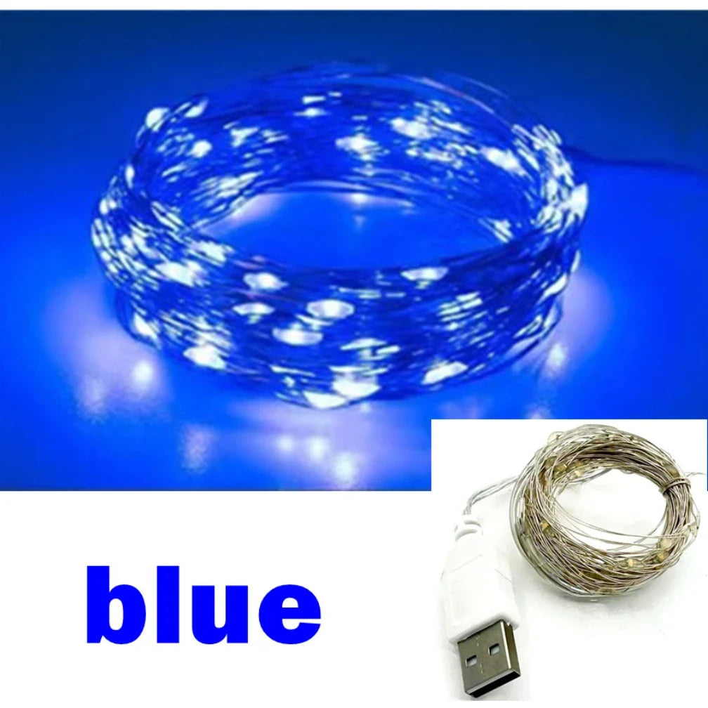 guirlande lumineuse led usb étanche pour décoration festive