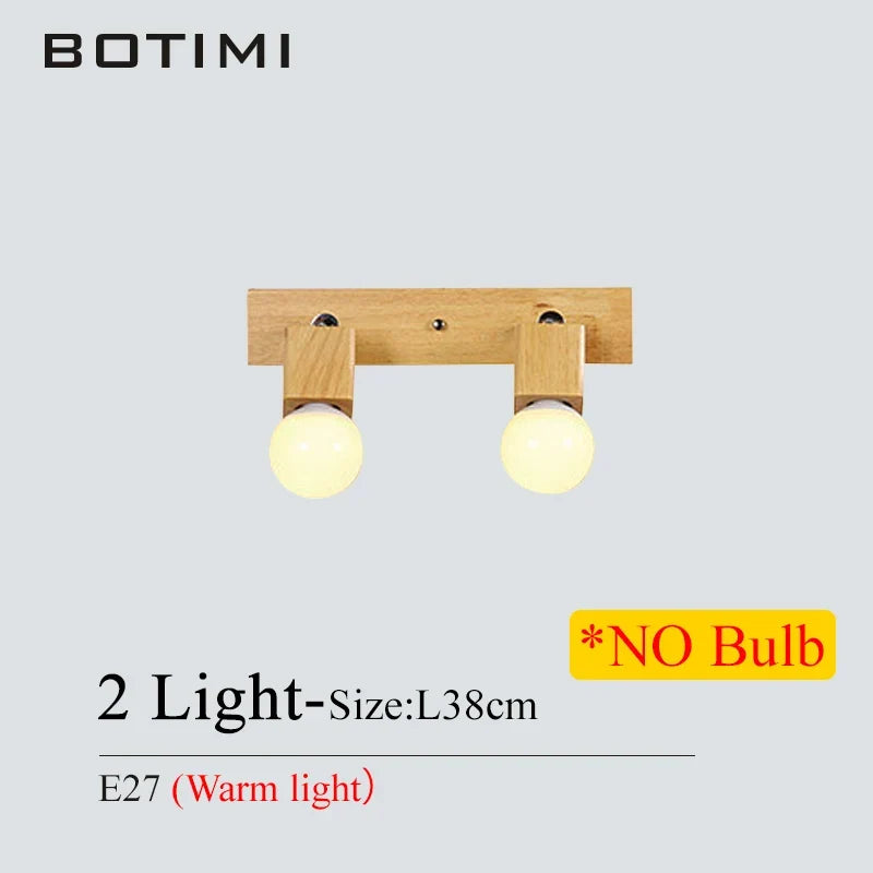 botimi triple applique miroir bois base nordique ajuster hôtel lumières murale