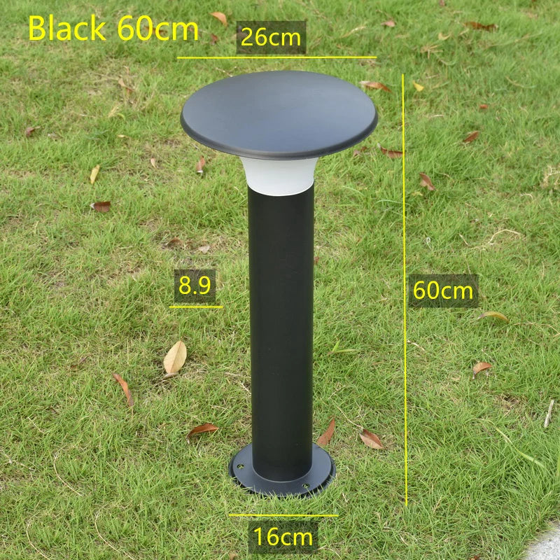 lampe de jardin ronde à led en acier inoxydable pour éclairage extérieur