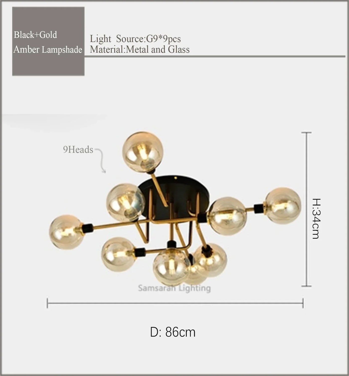 plafonnier led en verre design pour décoration intérieure