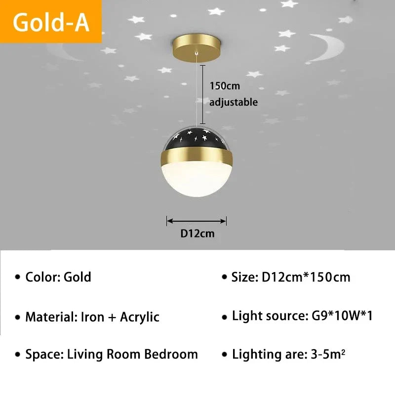 lustre moderne projection ciel étoilé éclairage intérieur décoratif