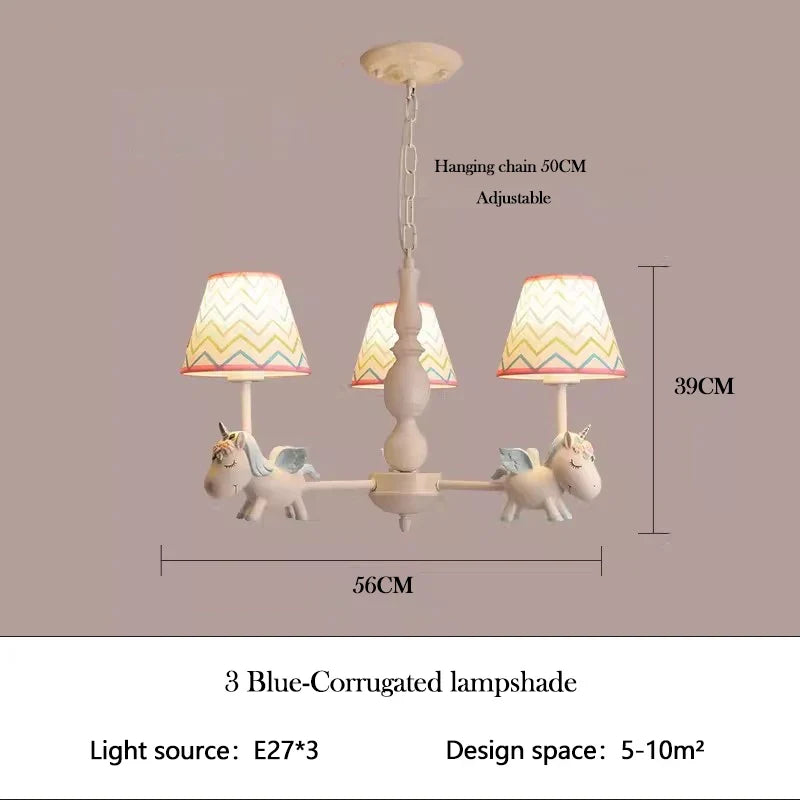 lustre enfant LED rotatif style nordique romantique et chaleureux