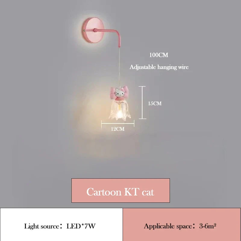 lampe de chevet chaton mignon pour chambre d'enfant décorative