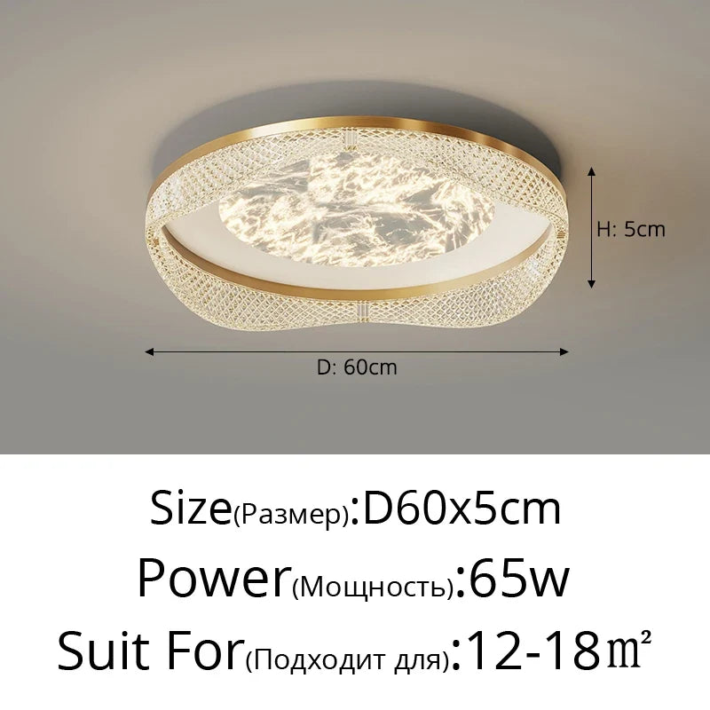 plafonnier moderne en laiton design créatif minimaliste pour intérieur