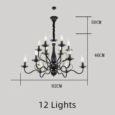 lustre en fer forgé rétro pour intérieur élégant