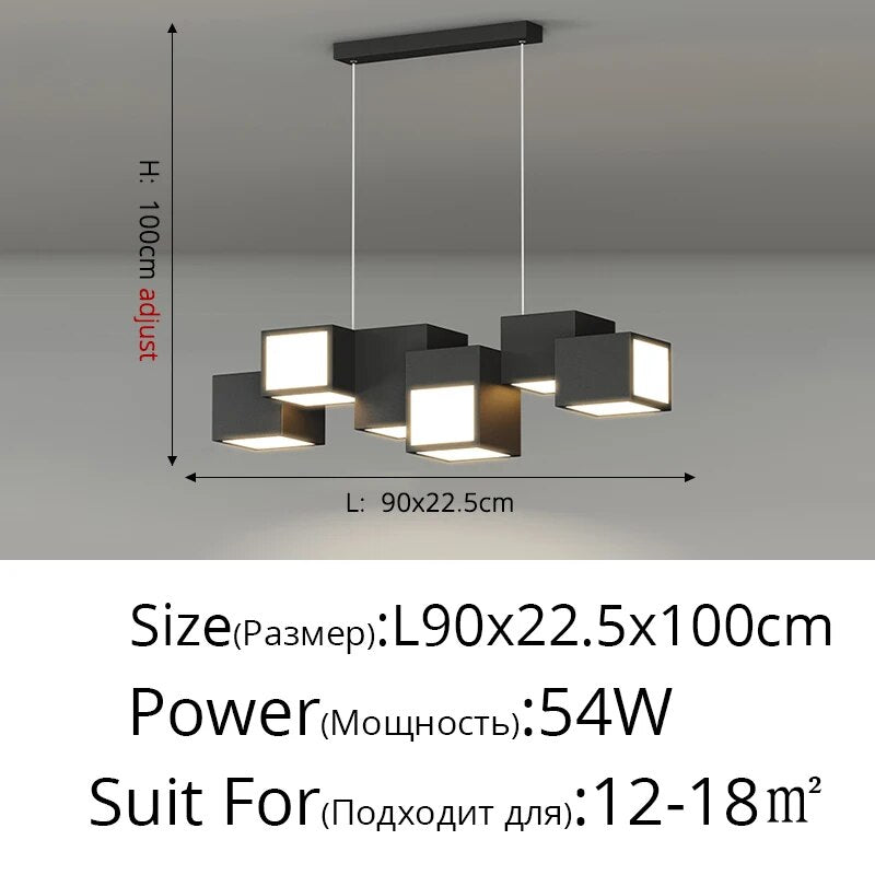 Lustre LED minimaliste intérieur éclairage cuisine