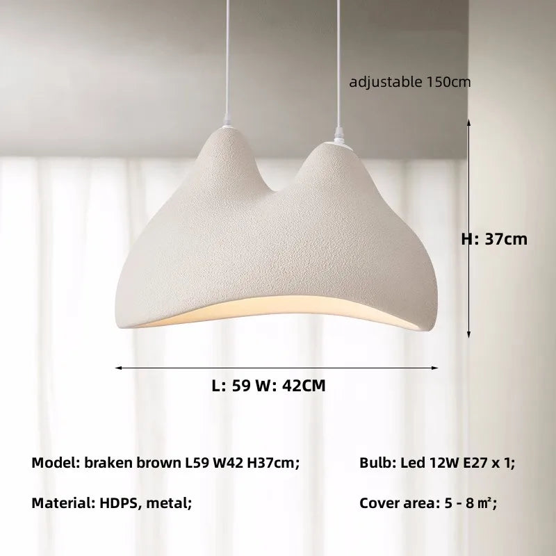 suspension Nordique Wabi Sabi E27 lumières Restaurant style crème chambre décoration de la maison LED